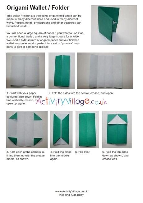 Origami Paper wallet Tutorial  How To Make Paper Gift Bag