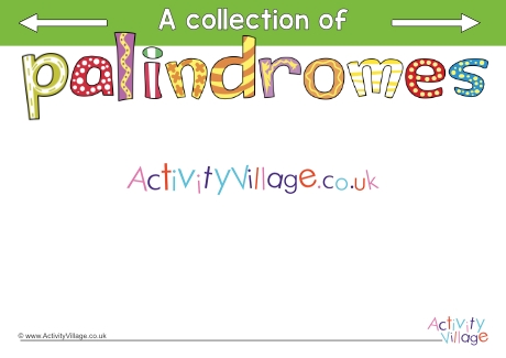 Palindromes collection sheet