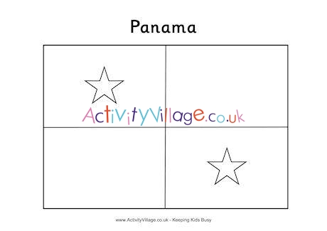 panama flag coloring pages