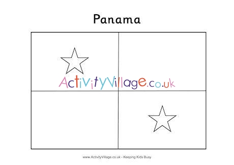 Download Panama Flag Colouring Page