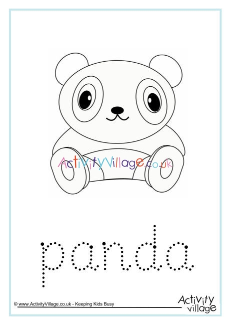 panda-word-tracing