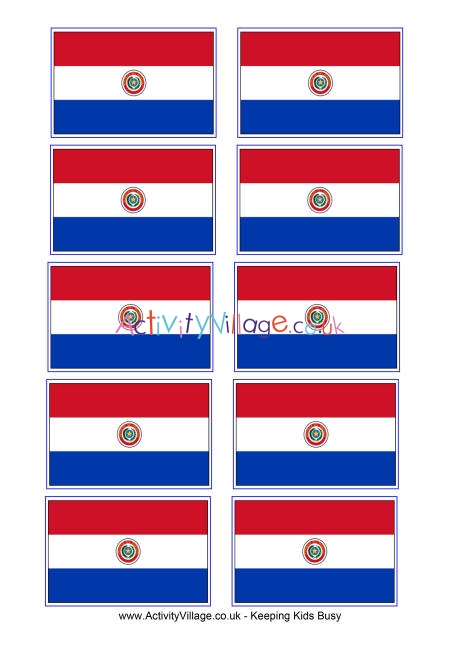 Paraguay flag printable