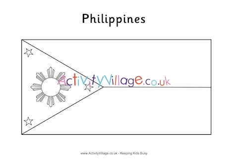 Philippines Flag Colouring Page