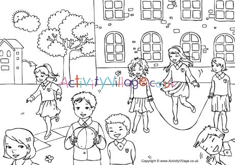 play ground coloring pages