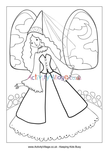 princess in tower drawing