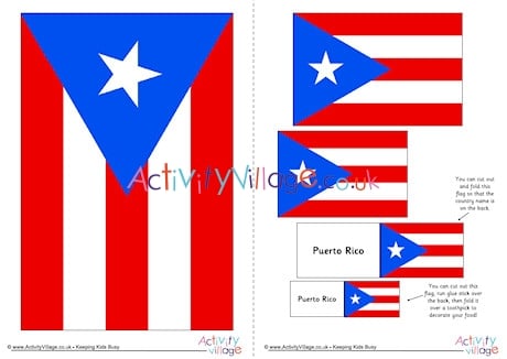 Puerto Rico Flag Printable