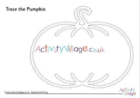 Pumpkin tracing page