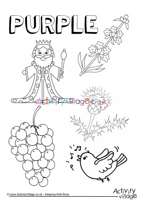 violet coloring page