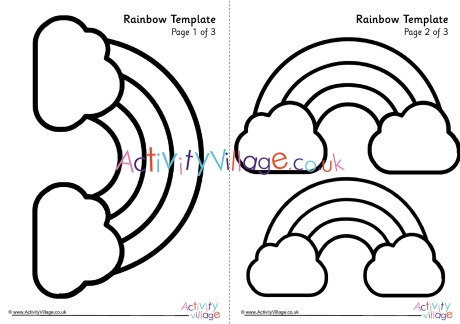 rainbow template black and white