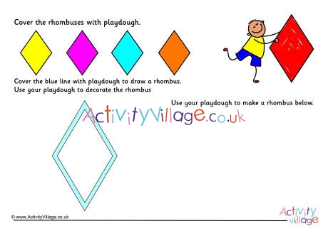 Rhombus Shape Playdough Mat