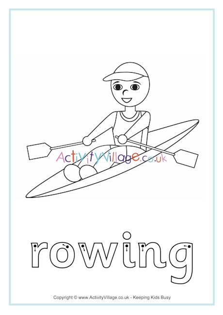 Rowing finger tracing