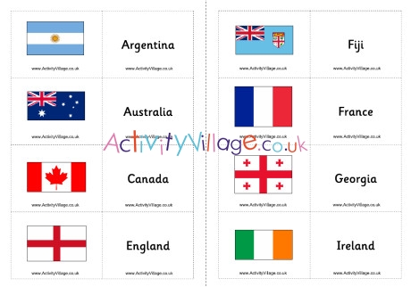 Rugby World Cup 2019 Matching Game Flash Cards