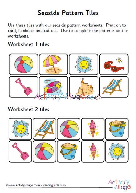 Seaside patterns tiles