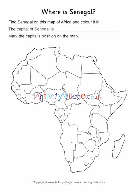 Senegal Location Worksheet