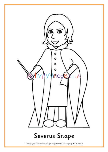 Severus Snape colouring page