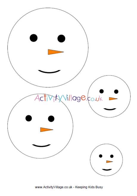 snowman face template