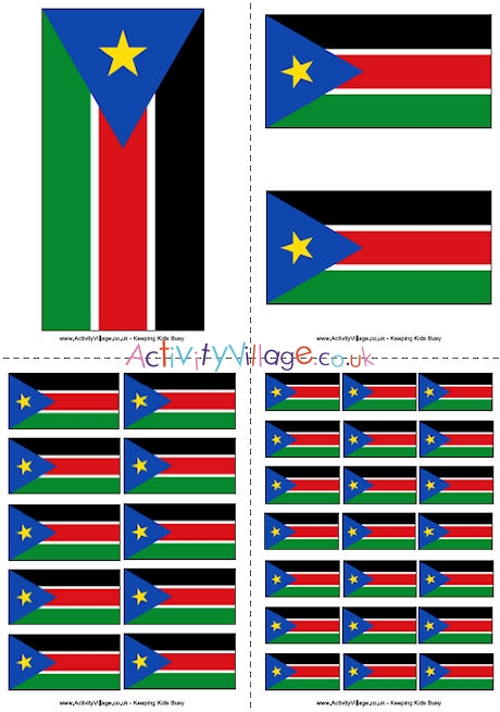 South Sudan Flag Printable
