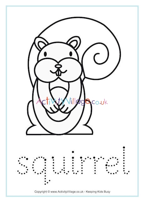 Squirrel Word Tracing