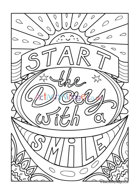 smile coloring pages