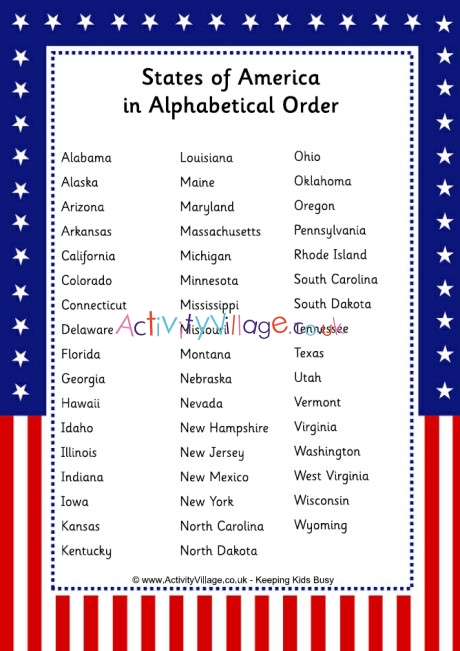 words spelled in alphabetical order