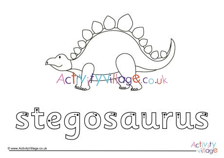 Stegosaurus Finger Tracing