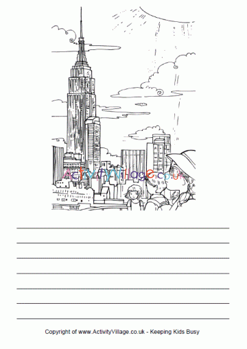 empire state building drawing kids