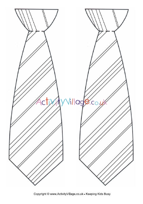 neck tie coloring page
