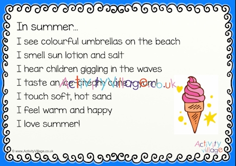 summer poems for kids