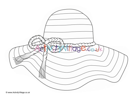 sun hat coloring page