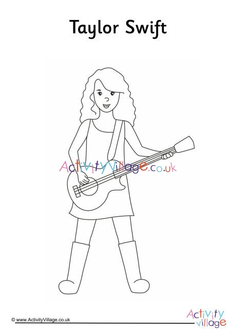 Taylor Swift coloring page  Free Printable Coloring Pages