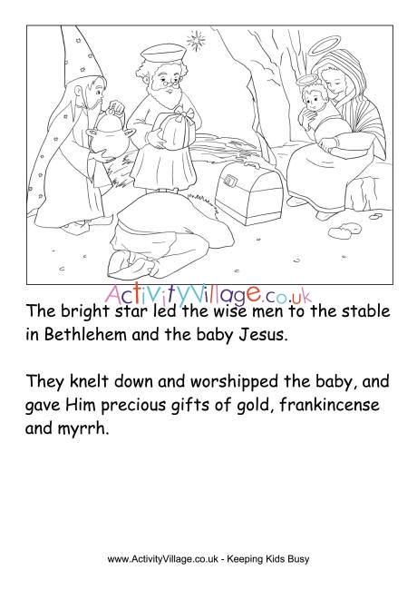 gold frankincense and myrrh coloring page