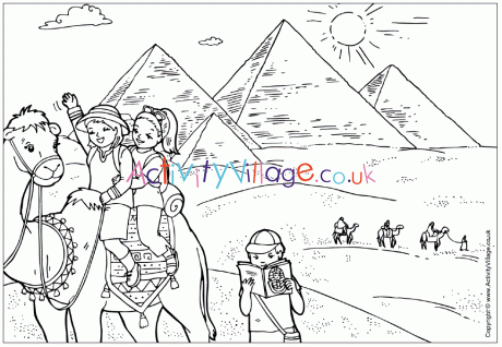 pyramid coloring page