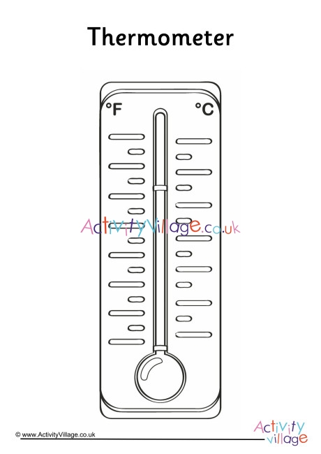 thermometer coloring page