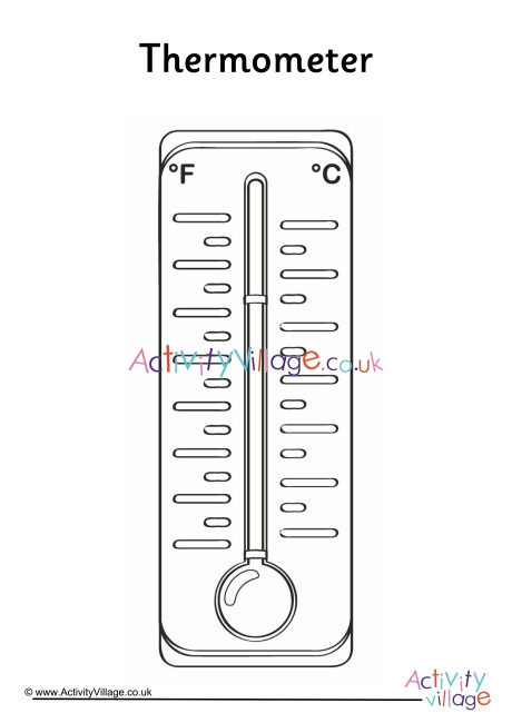 outdoor thermometer coloring page