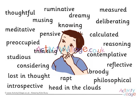 Synonyms for thought or remembered