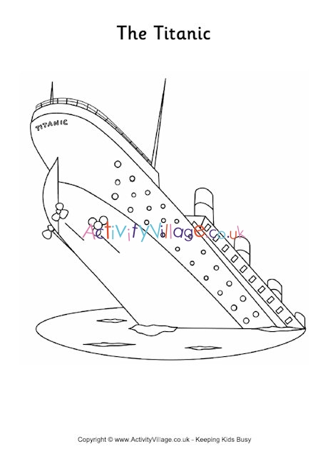 Download Titanic Colouring Page