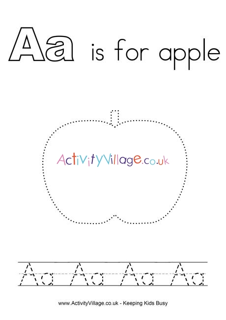 tracing-alphabet-a