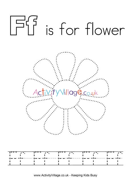 Tracing Alphabet F