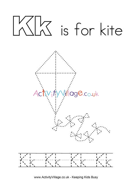 Tracing Alphabet K