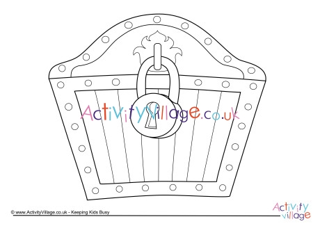 Treasure Chest Colouring Page 2