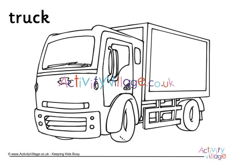 Truck Colouring Page