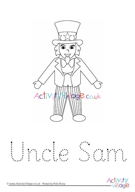 Uncle Sam Word Tracing