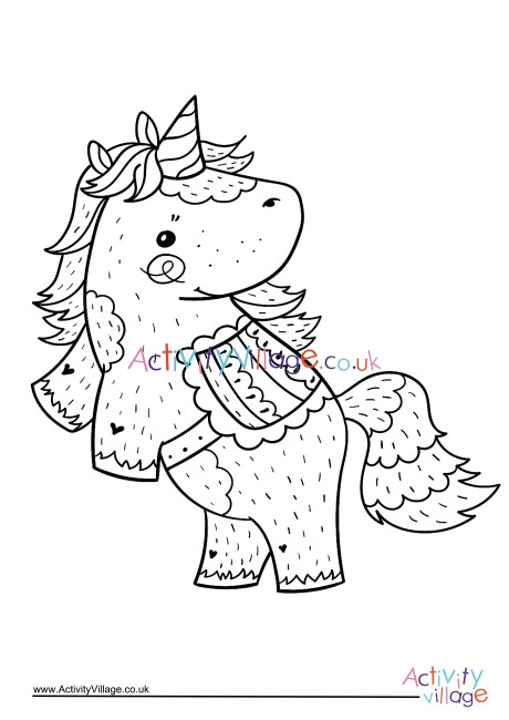 funny unicorn coloring pages
