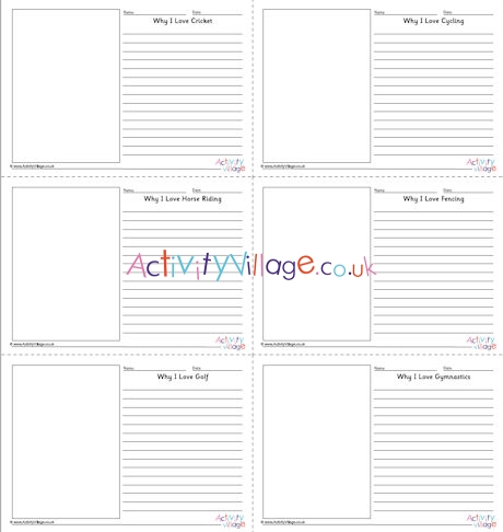 Free Printable Sports Writing Templates