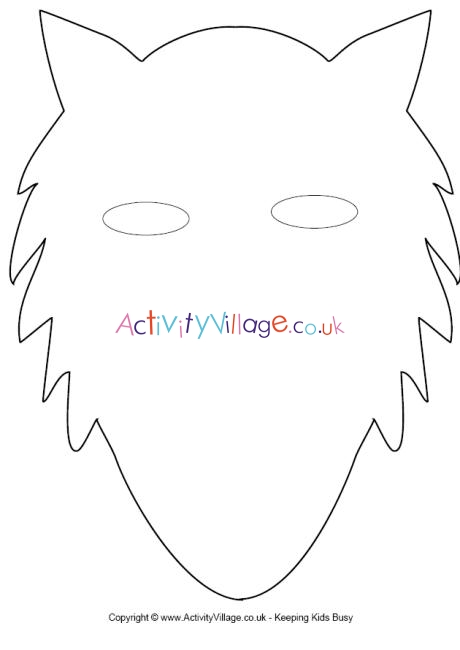 Wolf mask template