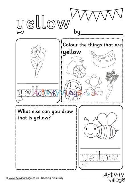 yellow-colour-worksheet