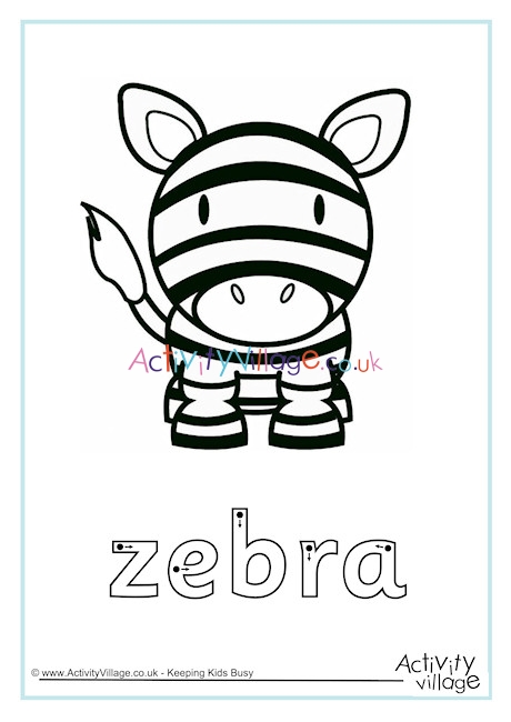 Zebra Finger Tracing